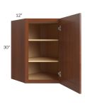 Phoenix Caramel Glaze 24x30 Wall Diagonal Corner Cabinet