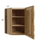 Prairie Shaker 24x30 Wall Diagonal Corner Cabinet