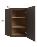 Vienna Kona Brown 24x30 Diagonal Corner Wall Cabinet