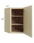 Phoenix Cream Glaze 24x30 Wall Diagonal Corner Cabinet