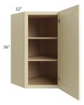 Phoenix Cream Glaze 24x36 Wall Diagonal Corner Cabinet
