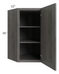 Providence Slate Grey 24x36 Wall Diagonal Corner Cabinet