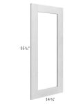 Heather Grey Shaker 24x36 Wall Diagonal Corner Glass Door Only with Glass Included
