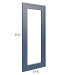 Portland Navy Blue 24x36 Wall Diagonal Corner Glass Door Only with Glass Included