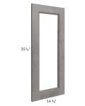 Providence Slate Grey 24x36 Wall Diagonal Corner Glass Door Only with Glass Included