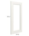 Providence Cream Glaze 24x36 Wall Diagonal Corner Glass Door Only with Glass Included