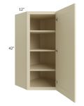 Casselton Ivory 24x42 Wall Diagonal Corner Cabinet