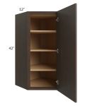 Vienna Kona Brown 24x42 Diagonal Corner Wall Cabinet