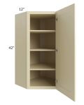Phoenix Cream Glaze 24x42 Wall Diagonal Corner Cabinet