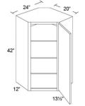 Vienna 24x42 Diagonal Corner Wall Cabinet