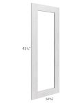 Heather Grey Shaker 24x42 Wall Diagonal Corner Glass Door Only with Glass Included
