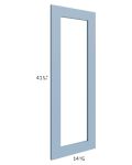 Sky Blue Shaker 24x42 Wall Diagonal Corner Glass Door Only with Glass Included