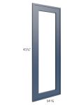 Portland Navy Blue 24x42 Wall Diagonal Corner Glass Door Only with Glass Included 