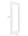 Providence White 24x42 Wall Diagonal Corner Glass Door Only with Glass Included