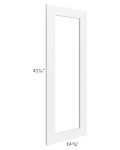 Alpine White Shaker 24x42 Wall Diagonal Corner Glass Door Only with Glass Included