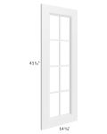 Providence White 24x42 Diagonal Corner Mullion Glass Door Only with Glass Included 