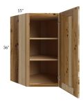 Prairie Shaker 27x36 Wall Diagonal Corner Cabinet