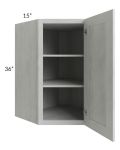 Signature Vanilla 27x36x15 Wall Diagonal Corner Cabinet