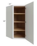 Stratton White Shaker 27x42 Wall Diagonal Corner Cabinet