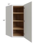 Vienna Cloud 27x42 Diagonal Corner Wall Cabinet