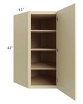 Phoenix Cream Glaze 27x42 Wall Diagonal Corner Cabinet