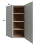 Charlotte Grey 27x42 Wall Diagonal Corner Cabinet