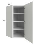 Providence White 27x42x15 Wall Diagonal Corner Cabinet