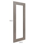 Natural Grey Shaker 27x42x15 Wall Diagonal Corner Glass Door Only with Glass Included