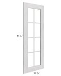 Heather Grey Shaker 27x42x15 Wall Diagonal Corner Mullion Glass Door Only with Glass Included