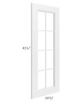 Providence White 27x42x15 Wall Diagonal Corner Mullion Glass Door Only with Glass Included