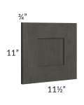Charcoal Grey Shaker 12x12 Wall Decorative Door