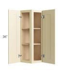 Phoenix Cream Glaze 12x36 Wall End Cabinet