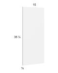 Euro Gloss White Wall Overlay Panel - 15"W x 35-1/4"H x 3/4"D