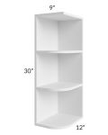 Charlotte White 9x30 Wall End Shelf Cabinet