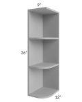 Charlotte Grey 9x36 Wall End Shelf Cabinet 