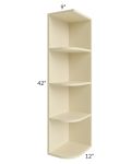 Casselton Ivory 9x42 Wall End Shelf Cabinet 