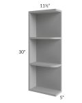 Dove Grey Shaker 05x30 Wall End Shelf Cabinet 