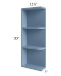 Sky Blue Shaker 05x30 Wall End Shelf Cabinet
