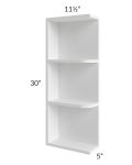 Alpine White Shaker 05x30 Wall End Shelf Cabinet
