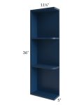 Portland Navy Blue 05x36 Wall End Shelf Cabinet