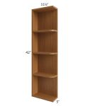Portland Walnut 05x42 Wall End Shelf Cabinet