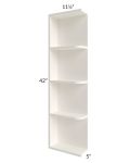 Signature Vanilla Glaze 05x42 Wall End Shelf Cabinet 