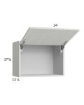 Euro White Grain 24x17-5/8 Flip Up Door Wall Cabinet