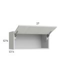 Euro White Grain 27x12-5/8 Flip Up Door Wall Cabinet