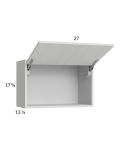 Euro White Grain 27x17-5/8 Flip Up Door Wall Cabinet