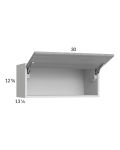 Euro Grey 30x12-5/8 Flip Up Door Wall Cabinet