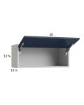 Harbor Navy 30x12-5/8 Flip Up Door Wall Cabinet