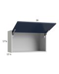 Harbor Navy 30x17-5/8 Flip Up Door Wall Cabinet