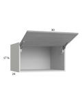 Euro Grey 30x17-5/8x24 Flip Up Door Wall Cabinet