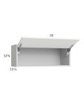 Euro Gloss White 33x12-5/8 Flip Up Door Wall Cabinet